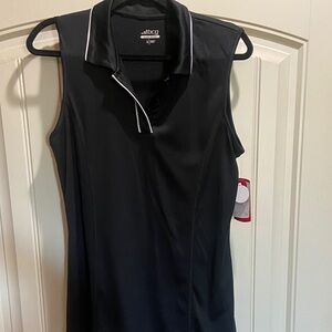 BCG Black Polo Dress with White Trim